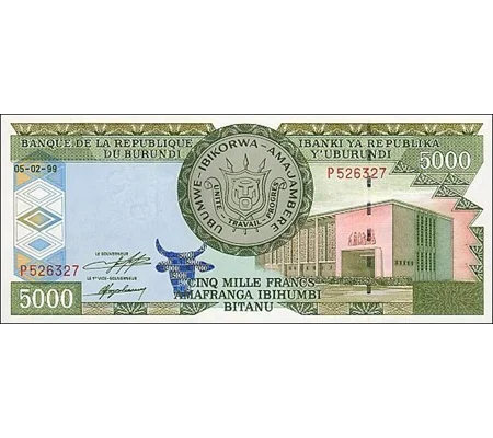 5000 Francs - 1999 - P42a - B229a - Unc