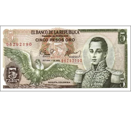 5 pesos - 1978 - P406f - B949n - Unc