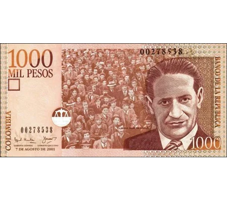 1000 Pesos - 2001 - P450a - B985a - Unc