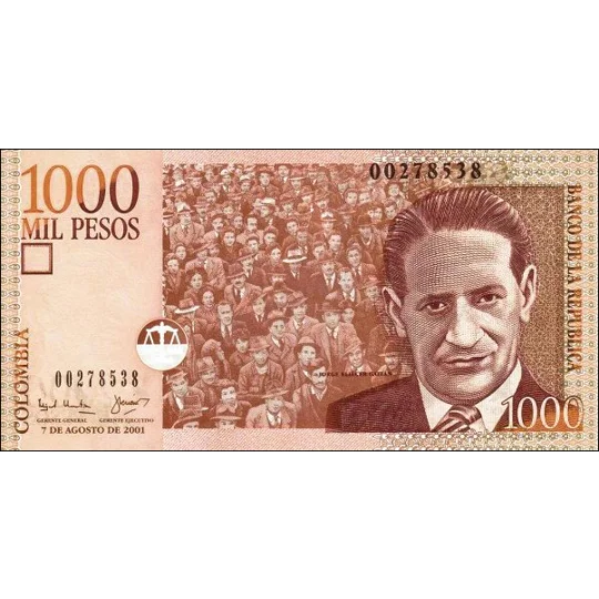 1000 Pesos - 2001 - P450a - B985a - Unc
