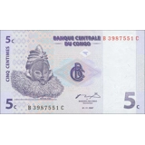 Congo Dem.Rep. - P81 - 5 Centimes - 1997