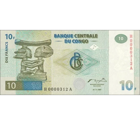 10 Francs - 1997 - P87B - B308c - Unc
