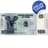 Congo Dem. Rep. - P92A - 100 Francs - ..