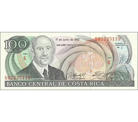 100 Colones - 1992 - P258a - B539a - Unc