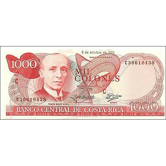 1000 Colones - 1990 - P259a - B545f1 - Unc