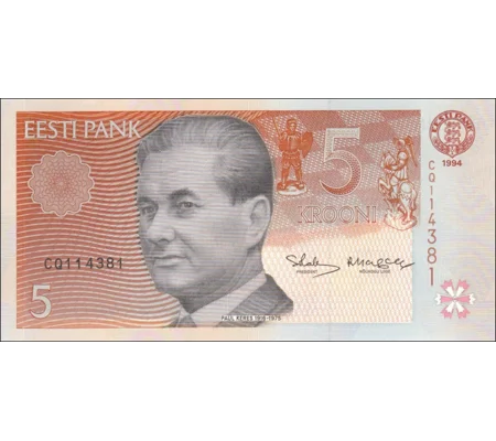 5 Krooni - 1994 - P76a - B219a - Unc