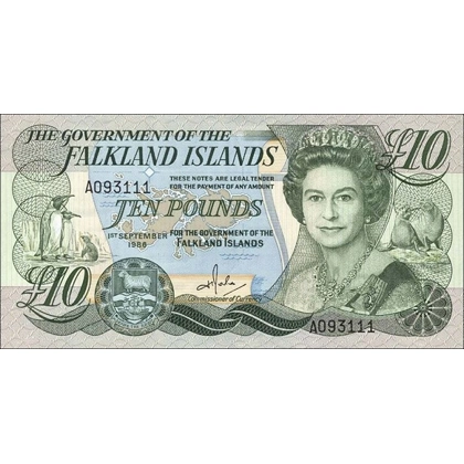 Falklands - 10 Pounds - P14a - 1986 - B220a