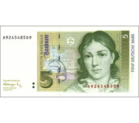 5 D.mark - 1991 - P37 - B222 - Unc