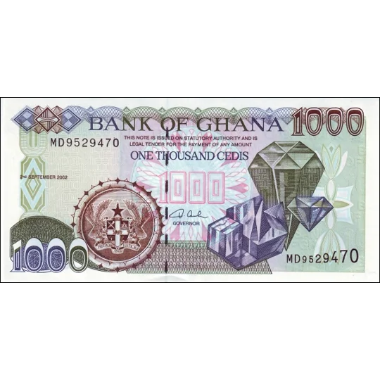 1000 Cedis - 2002 - P32h - B136a - Unc