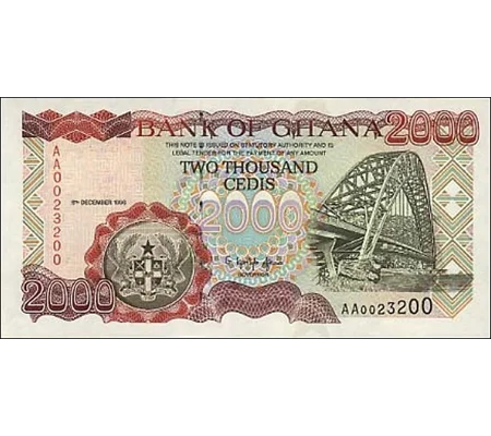 2000 Cedis - 1996 - P33a - B137a - Unc