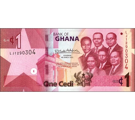 1 Cedi - 2022 - W45b - B155b - Unc