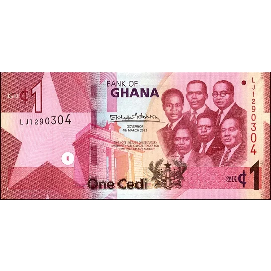 1 Cedi - 2022 - W45b - B155b - Unc