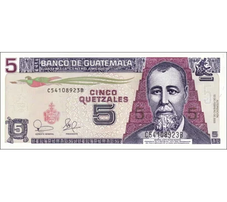 5 Quetzales - 2006 - P106b - B590b - Unc