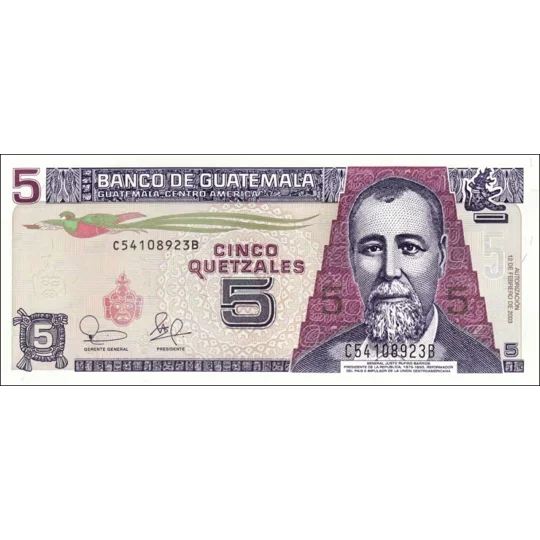 5 Quetzales - 2006 - P106b - B590b - Unc