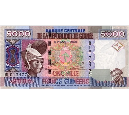 5000 Francs - 2006 - P41a - B330a - Unc