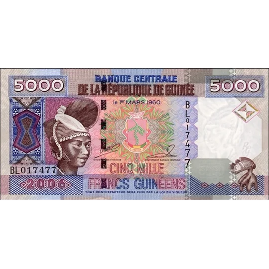 5000 Francs - 2006 - P41a - B330a - Unc