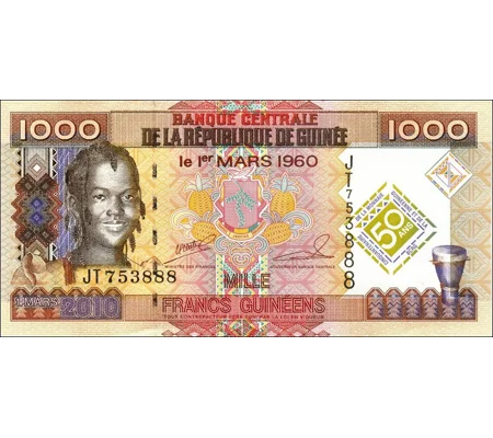 1000 Francs - 2010 - P43 - B333a - Au