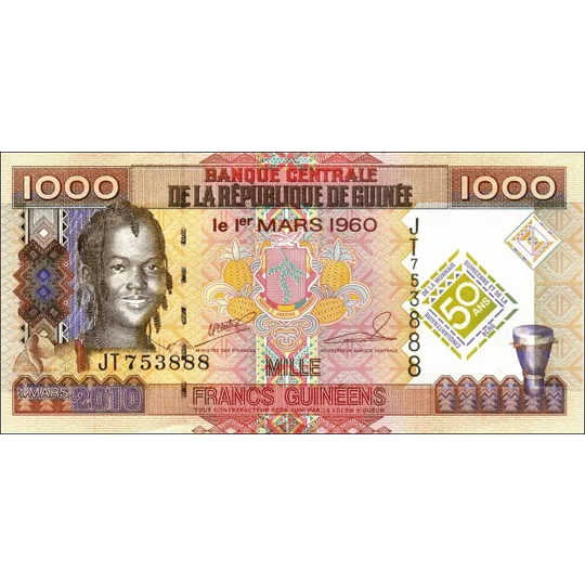 1000 Francs - 2010 - P43 - B333a - Au