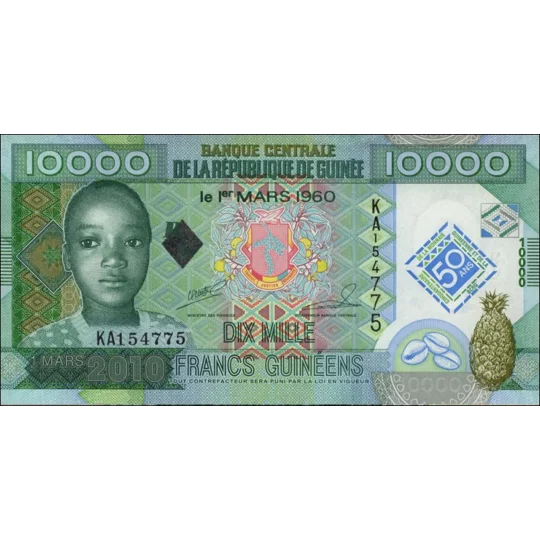 10.000 Francs - 2010 - P45 - B335a - Unc
