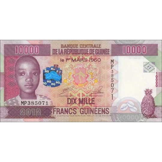 10.000 Francs - 2012 - P46 - B336a - Unc