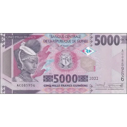 5000 francs - 2022 - W49d - B340d - Unc