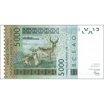 Ivory Coast - 5000 Francs - 2003 - P117Aa - B123Aa