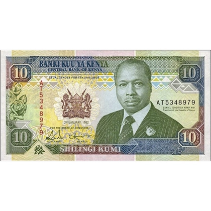Kenya - 10 Shillings - 1992 - P24d - B125d