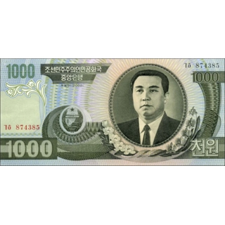 North Korea - 1000 Won ..