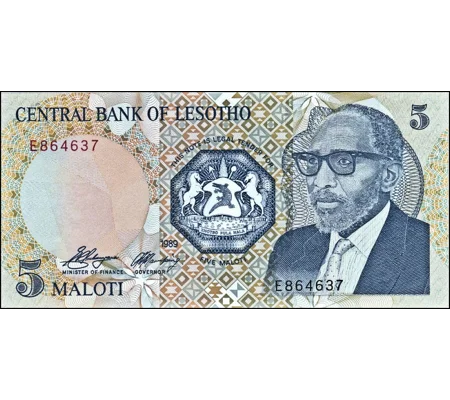 5 Maloti - 1989 - P10a - B207a - Unc