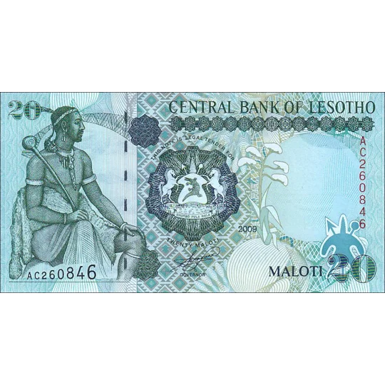 20 Maloti - 2009 - P16g - B219b- Unc