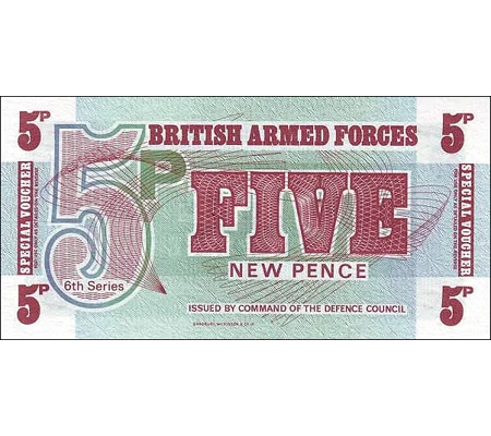 Military - M47 - 5 New Pence - ND(1972) - Unc