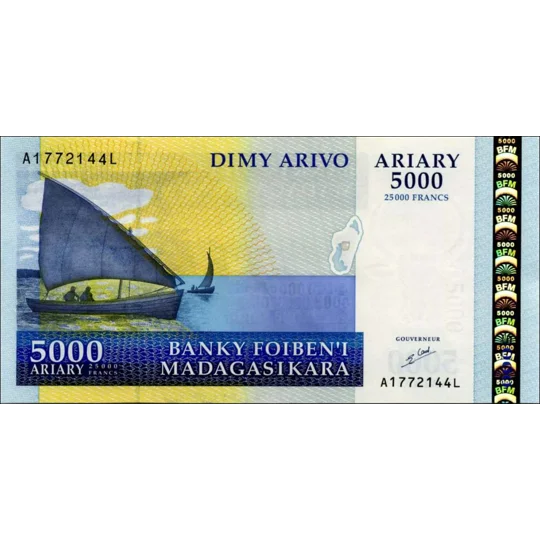 5000 Ariary - 2003 - P84 - B318a - Unc