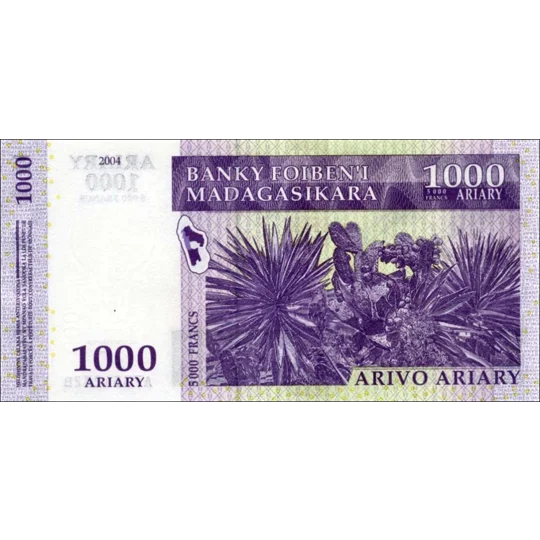 1000 Ariary - 2004 - P89a - B323a - Unc