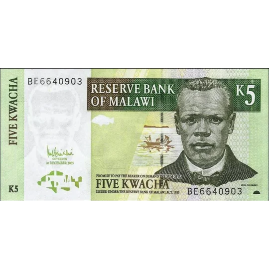 5 Kwacha - 2005 - P36c - B136c - Unc