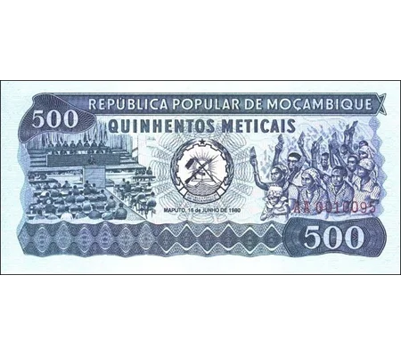 500 Meticais - 1980 - P127a - B212a - Unc