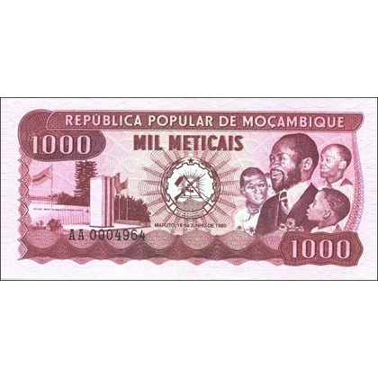 Mozambique - 1000 Meticais - 1980 - P128a - B213a