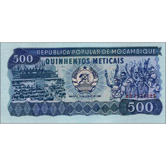 500 Meticais - 1983 - P131a - B216a - Unc