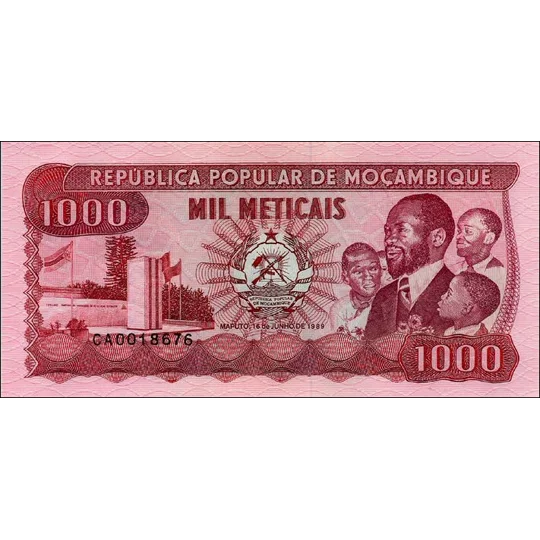 1000 Meticais - 1983 - P132a - B217a - Unc