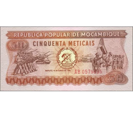 50 Meticais - 1980 - P125 - B210a - Unc