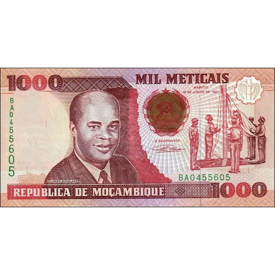 1.000 Meticais - 1991 - P135 - B220a - Unc
