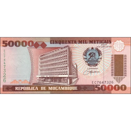 50.000 Meticais - 1993 - P138 - B224a - Unc