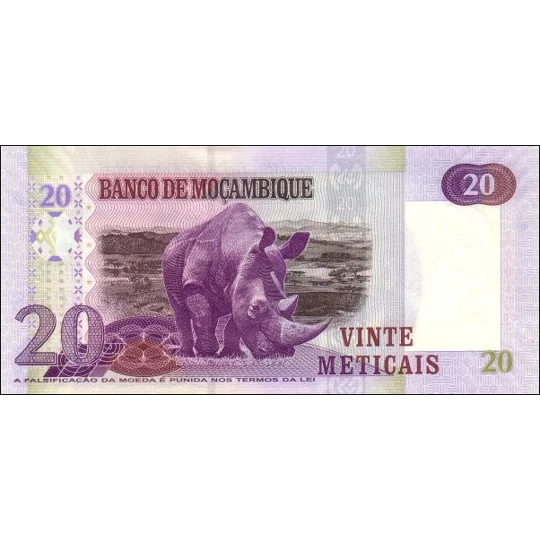 20 Meticais - 2006 - P143 - B228a - Unc