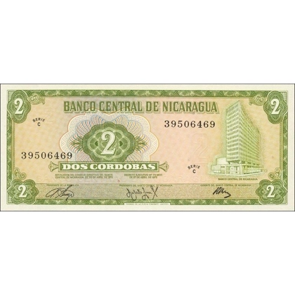 Nicaragua - 2 Cordobas - 1972 - P121a - B415a