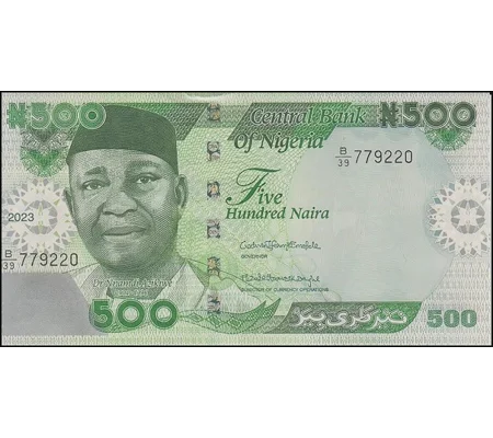 500 Naira - 2023 - W48(1) - B245b - Unc
