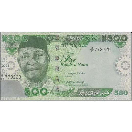 500 Naira - 2023 - W48(1) - B245b - Unc