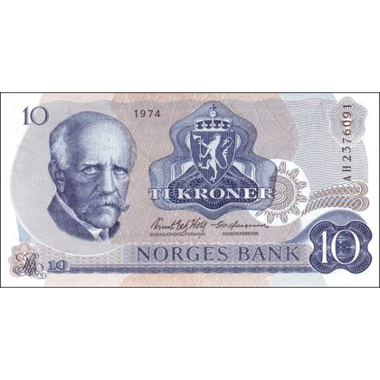 Norway - 10 Kroner - 1974 - P36b - B665c