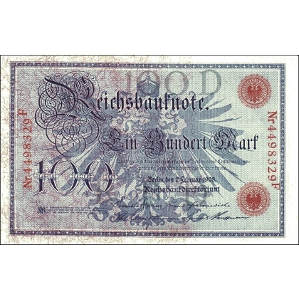 Germany-100 mark- 1908-P33-B210