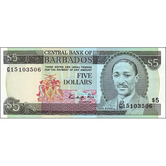 5 dollars - ND(1987) - P37 - B204b - Unc