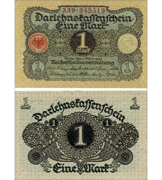 1 mark - 1920 - P58 - Deu-189 - Au