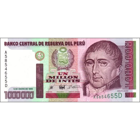 1.000.000 intis - 1990 - P148 - B489a - Unc